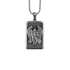 Collana da uomo in argento sterling San Michele, gioielli con ciondolo...