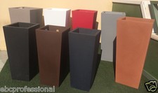 VECA VASO CACHE-POT GENESIS QUADRATO ALTO RESINA Vari colori Altezza 70-85-100cm