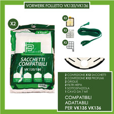 Kit 12 Sacchetti per Folletto