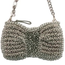 Borsa a tracolla ANTEPRIMA con filo a nastro colore argento da donna