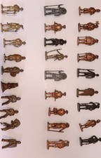 lotto sorpresine kinder Metallo Castello Legno Vintage Cavalieri Cowboy 