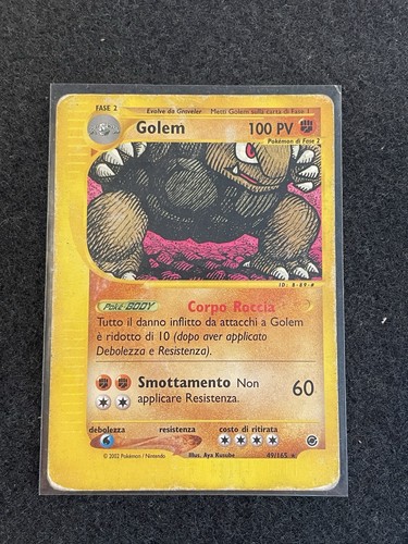 Carte pokemon golem 165 - carte, 49/165