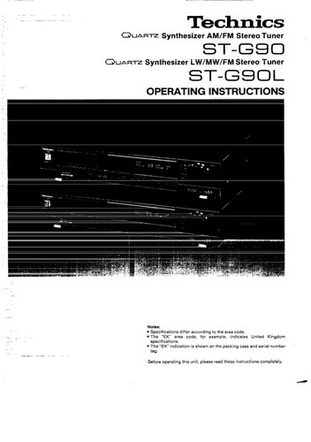 Technics g90 g90l - technics, st-g90l