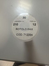 CARTA TERMICA FAX STAMPANTE REGISTRATORE 210MM 30MT FORO 12MM CONF 12pz+1pz omag
