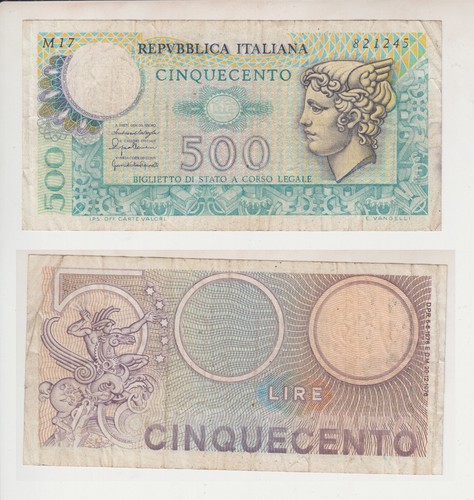 Repubblica 500 lire - 500, mercurio
