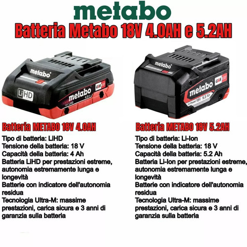 Batteria metabo 18v 5 - metabo,
