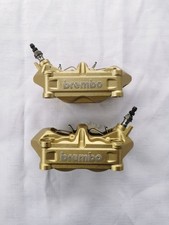 COPPIA PINZE FRENO BREMBO RADIALI P4 100mm Triple Bridge Honda Yamaha Ducati P34