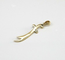 Ciondolo sciabola in 585/14k. Oro giallo circa 4,0 cm nuovo -551
