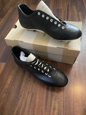 Pantofola d'Oro lazzarini Canguro Pelle Uomo Nero Scarpe Calcio UK 11 Nuovo con scatola