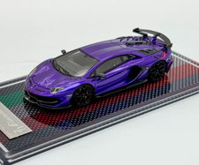 Modellino sportivo U2 1:64 viola Novitec Aventador SVJ LP770 auto in resina pressofusa