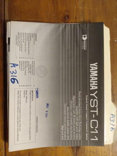 Yamaha yst c11 manuale - yamaha, yst-c11