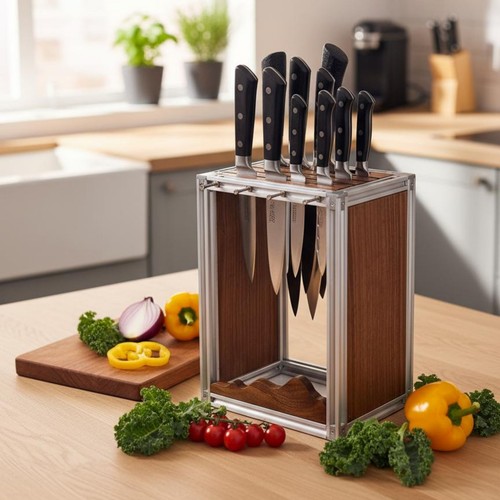 Ceppo portacoltelli legno e - portacoltelli,