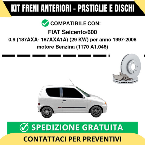 Kit freni anteriori - freni, fiat