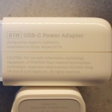 alimentatore usb-c 61W apple A1718 2016 A1947 2018 macbook pro power adapter 61