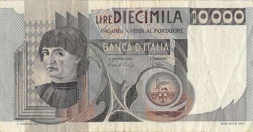 Banconota italia 000 lire - banconota, 10.000