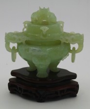 ANTICA sculpture  scultura CINA POTICHE ANFORA  GIADA VERDE