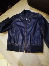 GIUBBOTTO IN ECOPELLE BLU RAGAZZO 10A