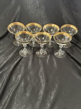 7 Minton Clear Gold Encrusted