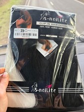 Extension 14" Clip in Capelli Umani Veri DOPPIA TRAMA #1 Jet Black Spessore 120g V68