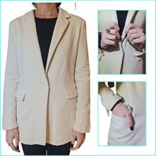 Giacca elegante blazer invernale da per donna taglia XS 38 color panna bianca