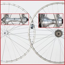 CAMPAGNOLO RECORD AMBROSIO 700C SET RUOTE 8 MARCE COPERTONCINO VINTAGE VECCHIE RUOTE 28