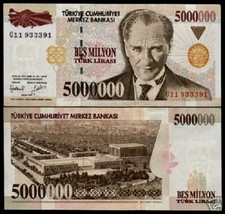 Turchia 5.000.000 LIRE 5