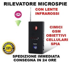 RILEVATORE DI MICROSPIE BONIFICA CIMICI SPYCAM TELECAMERE WIRELESS CABLATE CW74