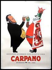 1970ca * Manifesto Originale "ARMANDO TESTA - Carpano - Brindisi Storico - Cavou