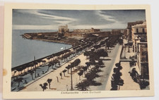 8382 CIVITAVECCHIA Cartolina antica ED. VERGATI VIALE GARIBALDI +mare,anni '30