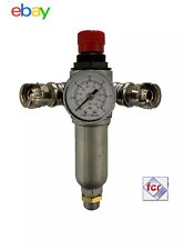 RIDUTTORE DI PRESSIONE DA 3/8" CON 2 RUBINETTI CORSIVI 1/4" PER COMPRESSORE