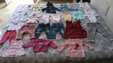 LOTTO STOCK 80 PEZZI ABBIGLIAMENTO BIMBA NEONATA 1 - 9 mesi estate autunno inver