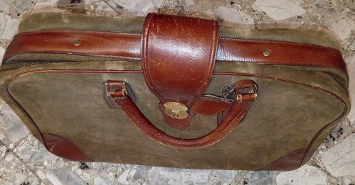 Valigia pelle scamosciata anni - pelle,