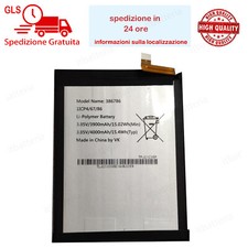 BATTERIA per WIKO VIEW 4 LITE W_V730 / Y81 W-V680 4000mAh 386786 PILA RICAMBIO