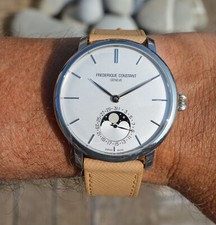 FREDERIQUE CONSTANT FULL SET MANUFACTURE SLIMLINE FASI LUNA 42M OROLOGIO ACCIAIO