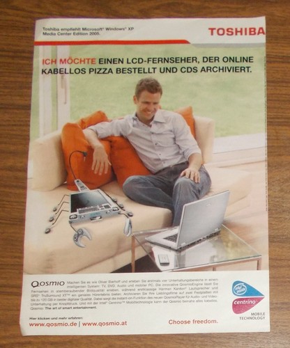 Rara pubblicità toshiba - rara,