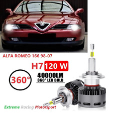 ALFA ROMEO 166 98-07 LAMPADE LED FARI LENTICOLARI H7 12V 40000LM 360° ULTRAWHITE
