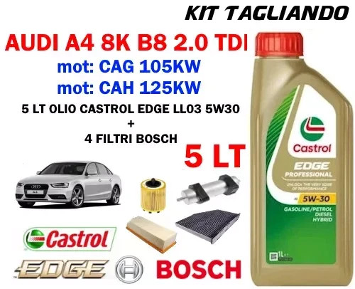 Kit tagliando olio castrol - olio,