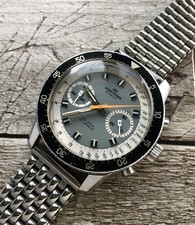 Vintage Rare 1960’s Wakmann Big Boy Ref.1382 Chronograph Valjoux 7733 Steel 40mm