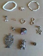 Lotto / Stock 13 pezzi gioielli  Bigiotteria - Bracciali  ciondoli,anello (Cod2)