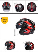 casco  motociclista con doppia