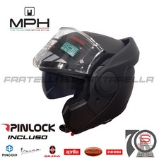 Casco Helmet Modulare Apribile P/J MPH Artra Nero Opaco Doppia Visiera Visier...