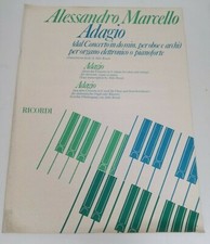 ADAGIO ALESSANDRO MARCELLO PER ORGANO ELETTRONICO E PIANOFORTE RICORDI