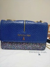 PATRIZIA PEPE BORSA A TRACOLLA IN PELLE NUOVA modello 2v5920 glitter