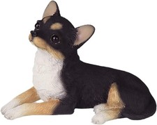 Statua Chihuahua sdraiata nera