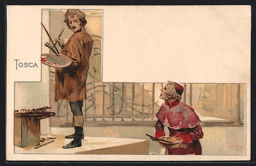 Cartolina artista leopoldo - cartolina, d'artista