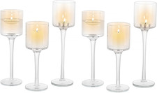 Portalumini in Vetro Set Di 6