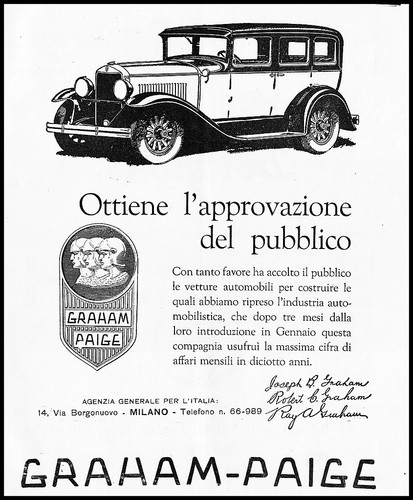Pubblicita 1928 auto graham - pubblicita',