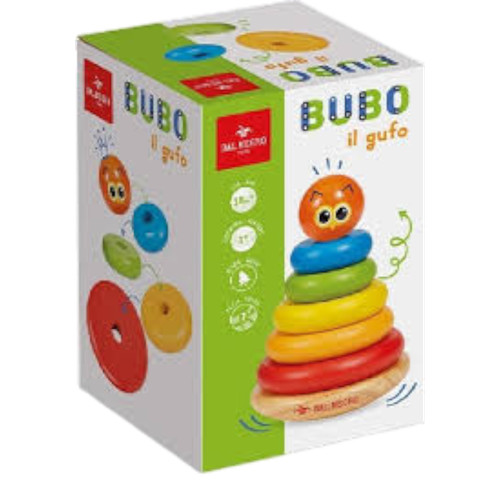 Bubo gufo anelli legno - bubo, il
