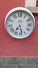 OROLOGIO DA MURO Union Station  Vintage Arredo Design 