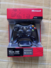 Microsoft Controller XBOX 360 Pari Al Nuovo Boxato Adattatore Pc